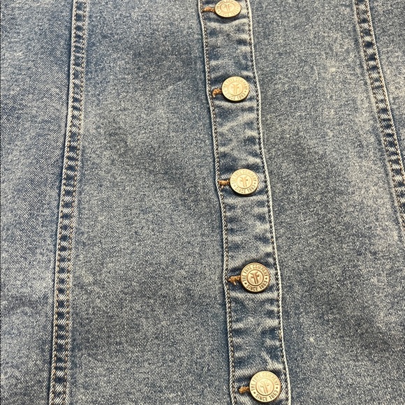 Frye Blue Denim Button-Down Dress - Picture 2 of 5